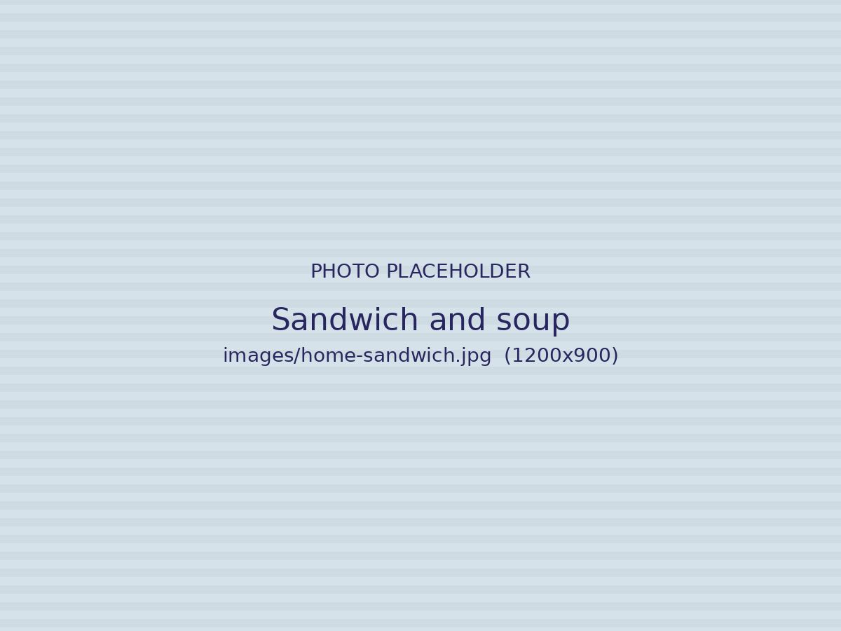 A sandwich with a cup of soup